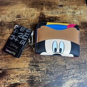Loungefly Disney Three Musketeers Mickey Mouse Zip Wallet NWT